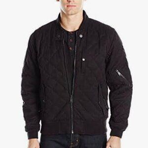 Ben Sherman Quilted Bomber Jacket Black Zip Flight Jacket Men’s M